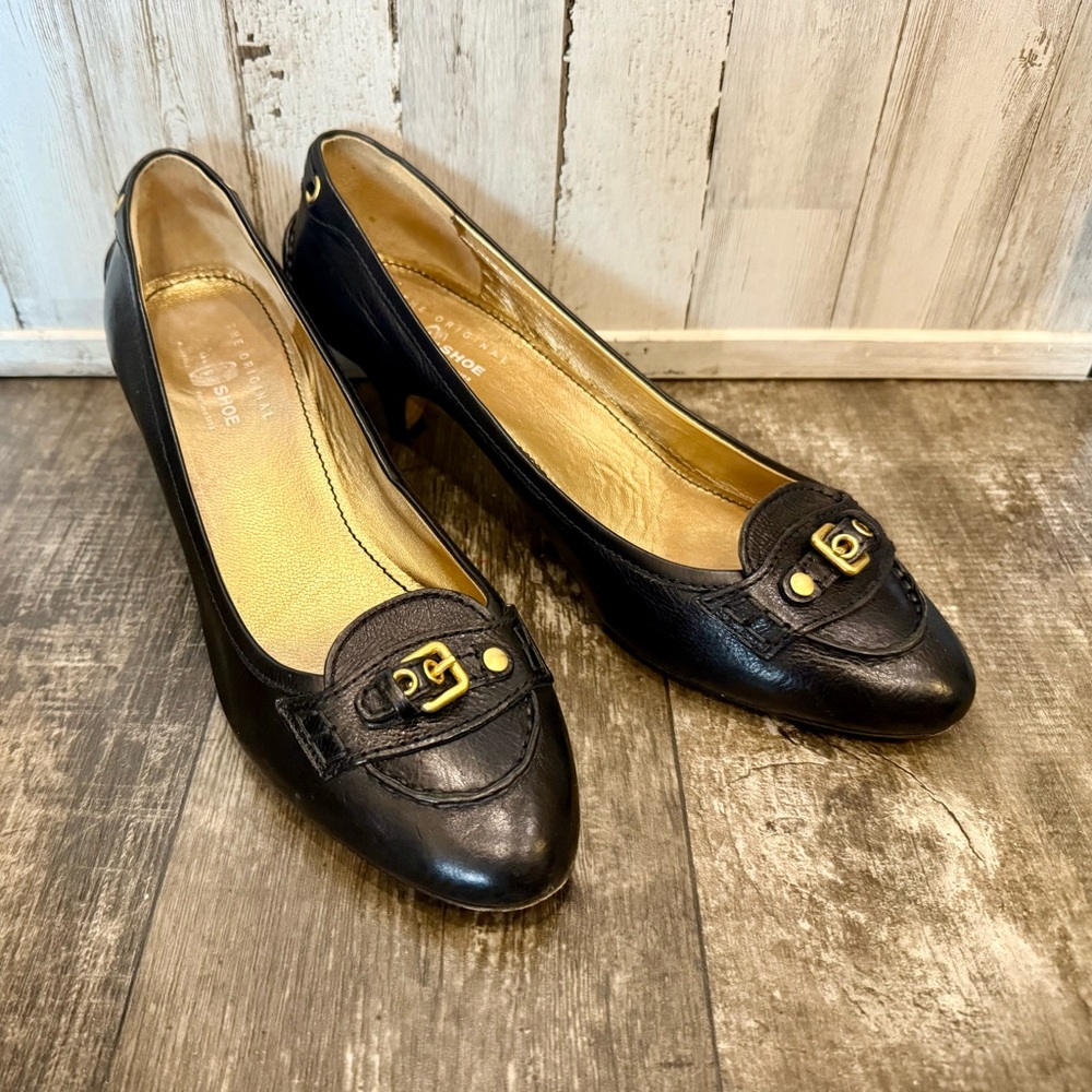 The Original Car Shoe Black Heels Elegant Design